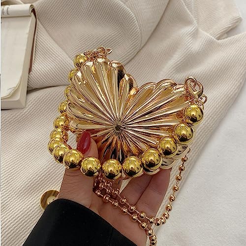 Image of GOKTOW Mini Y2k Silver Purse Mini Evening Bag for Women Fashion Metallic Handbag Body Satchel Shoulder Bag Crossbody Purse