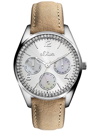 Damenuhr Analog Quarz mit Lederarmband – SO-3163-LM