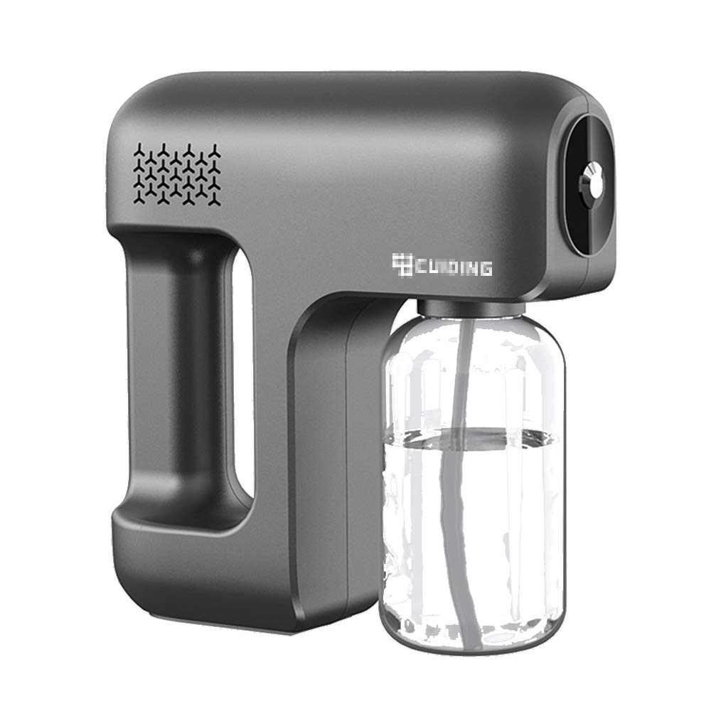 ULV Fogging Machine Handheld Wireless Nano Disinfection Steam G-u-n with Blue Light Electric ULV Wireless Sprayer Portable Fogger Machine,Black Leunlee