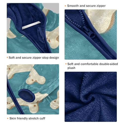 Pet Bone Girls Fleece Jacket Girls Fall Jacket Girls Zip Up Hoodie Girls Sherpa Jacket 2-10T3