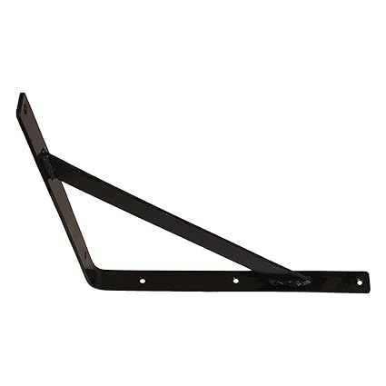 matelco metal heavy duty standard corner joint angle wall hanging shelf bracket (black, 300x 300 mm) - pack of 2 pcs