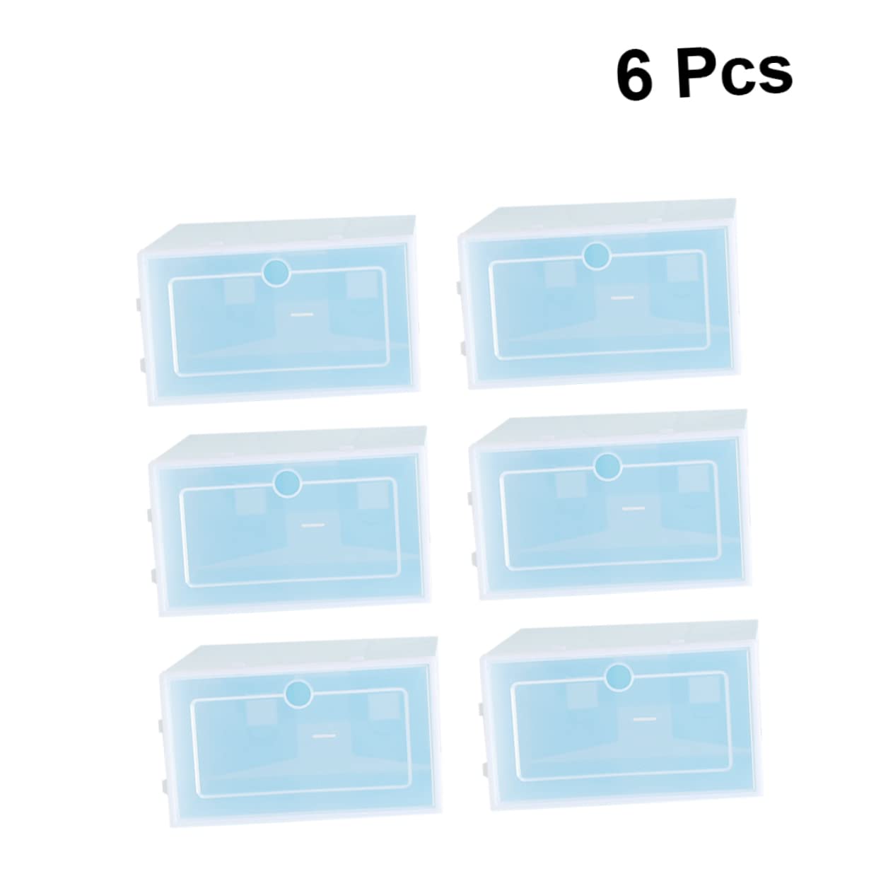 6 Piezas Caja Armario Contenedor Entrada Zapato Gabinete Ropa Bolsa De Almacenamiento Cubo Zapato Almacenamiento Armario Estante Zapato Organizador Cajón Apilable Zapatero Ropa