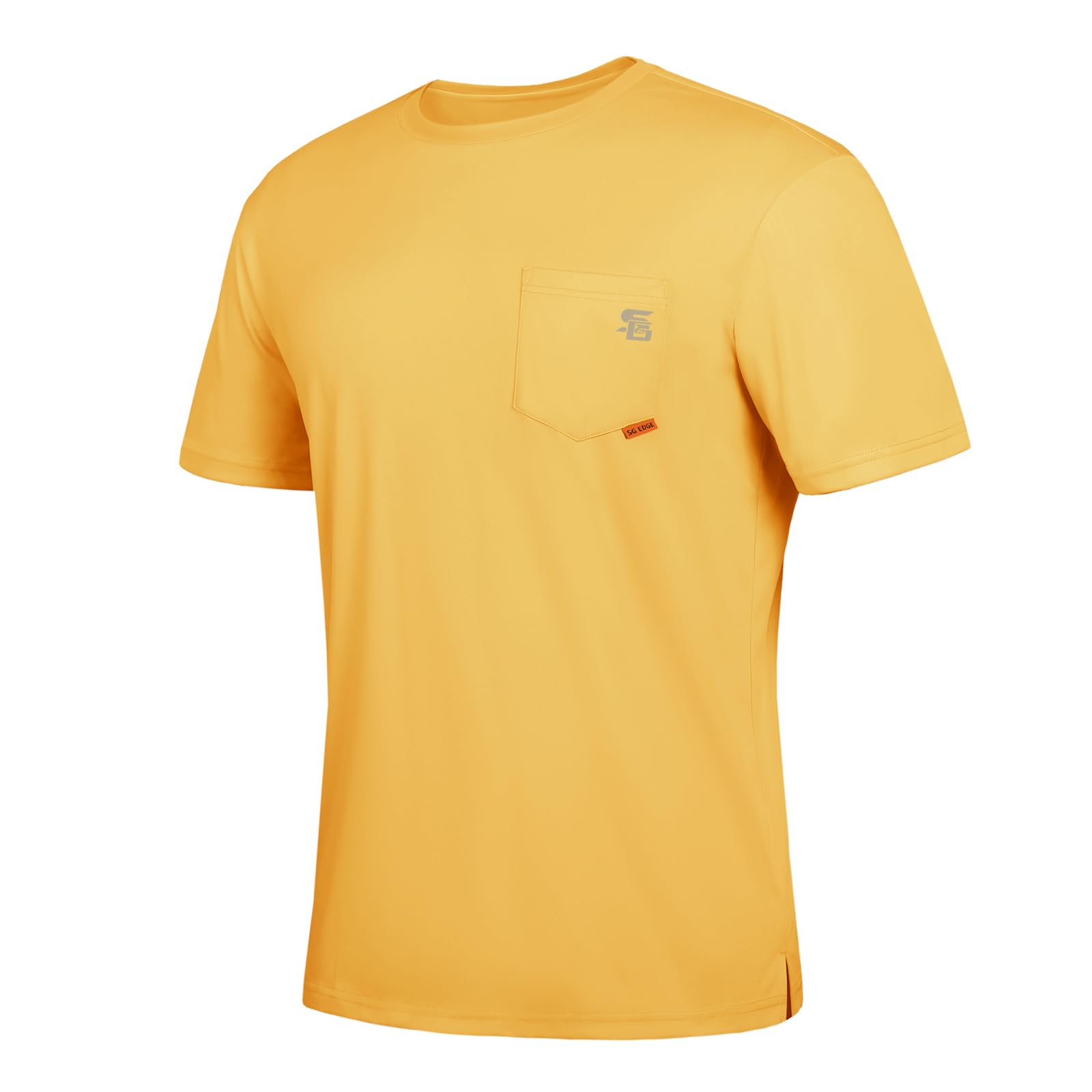 SG Edge Men's Rash Guard Shirts UPF 50+ Moisture Wicking Short Sleeve Chest Pocket Quick Dry Lightweight