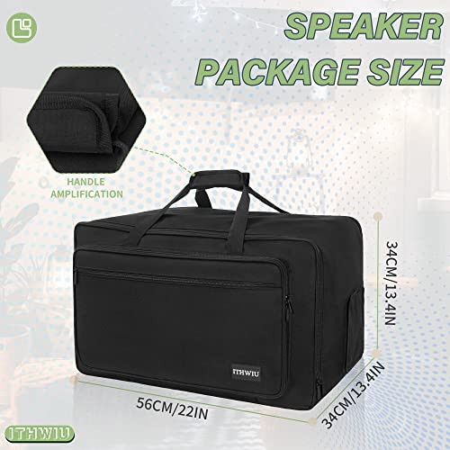 Image of Speaker Carrying Bag with Thickened Sponge for Compact 10 inch Speaker Cabinets; Heavy-Duty Fits QSC K10, Yamaha DXR10 and more (IT-TOTE10), Black