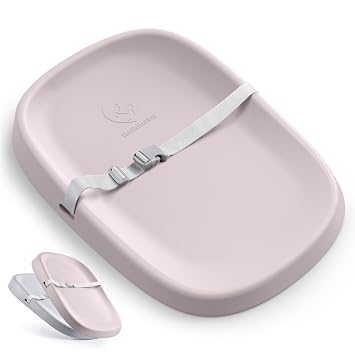 Bellababy Baby Changing Pad, Waterproof & Non-Slip, Soft, Easy to Clean, Lightweight, Portable, Polyurethane PU, 27.6 * 19.2 * 2.9 inches, Pink