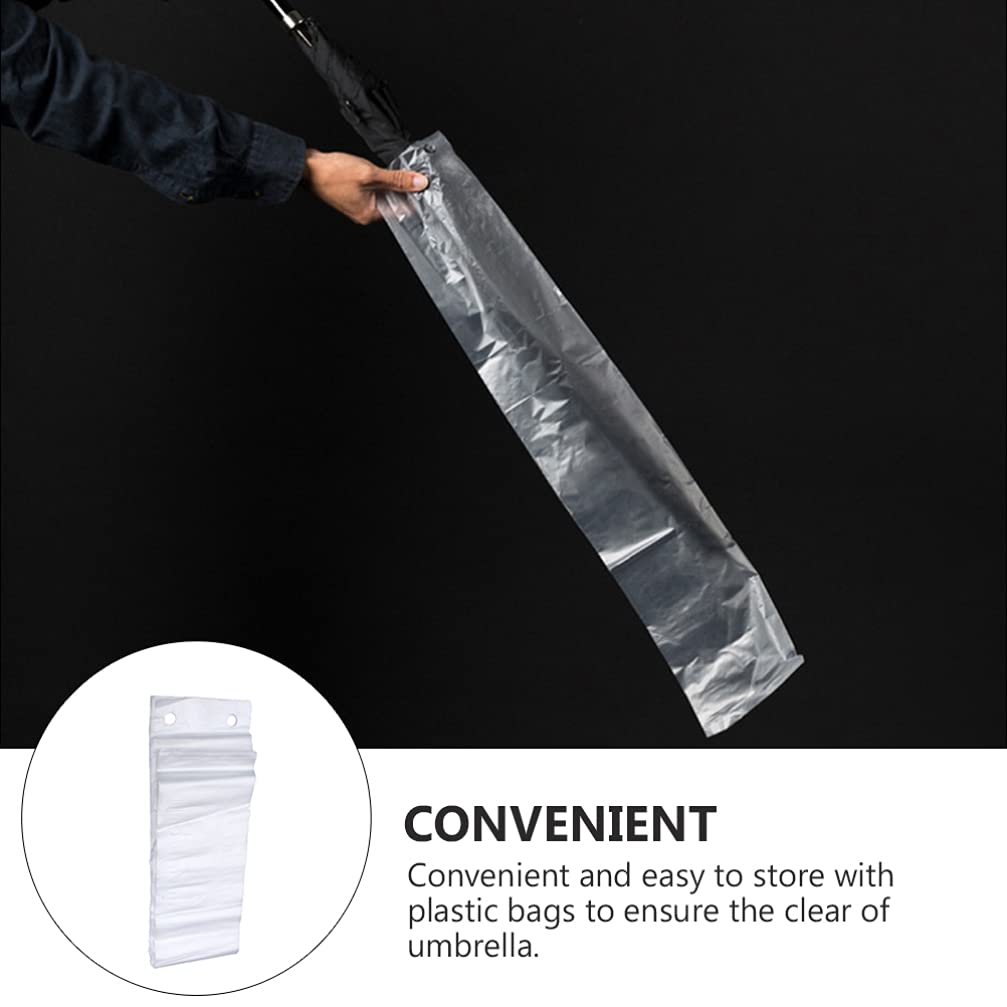 AVFORA Bolsas de Paraguas mojados, Bolsas de Lluvia for Paraguas, Fundas for Paraguas mojados, Fundas Transparentes Grandes for Paraguas, 200 Uds., 13x72cm