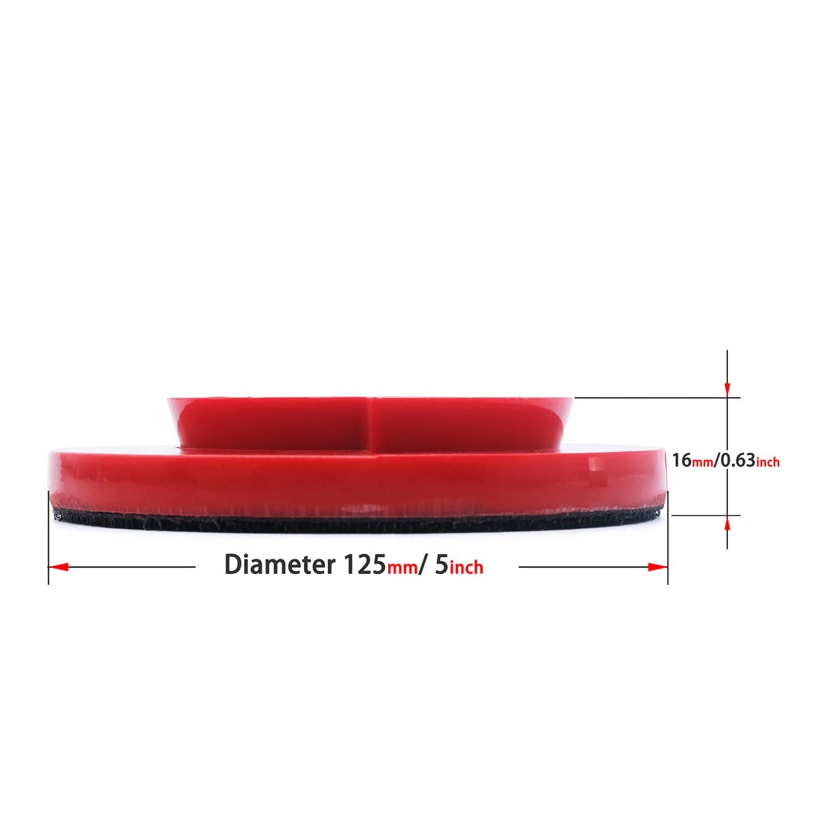 5 pulgadas, 1 pieza, 125mm, gancho y bucle, almohadilla de respaldo de bloqueo de caracol, disco de respaldo de plástico blanco, almohadillas de pulido de diamante, almohadilla de respaldo fan