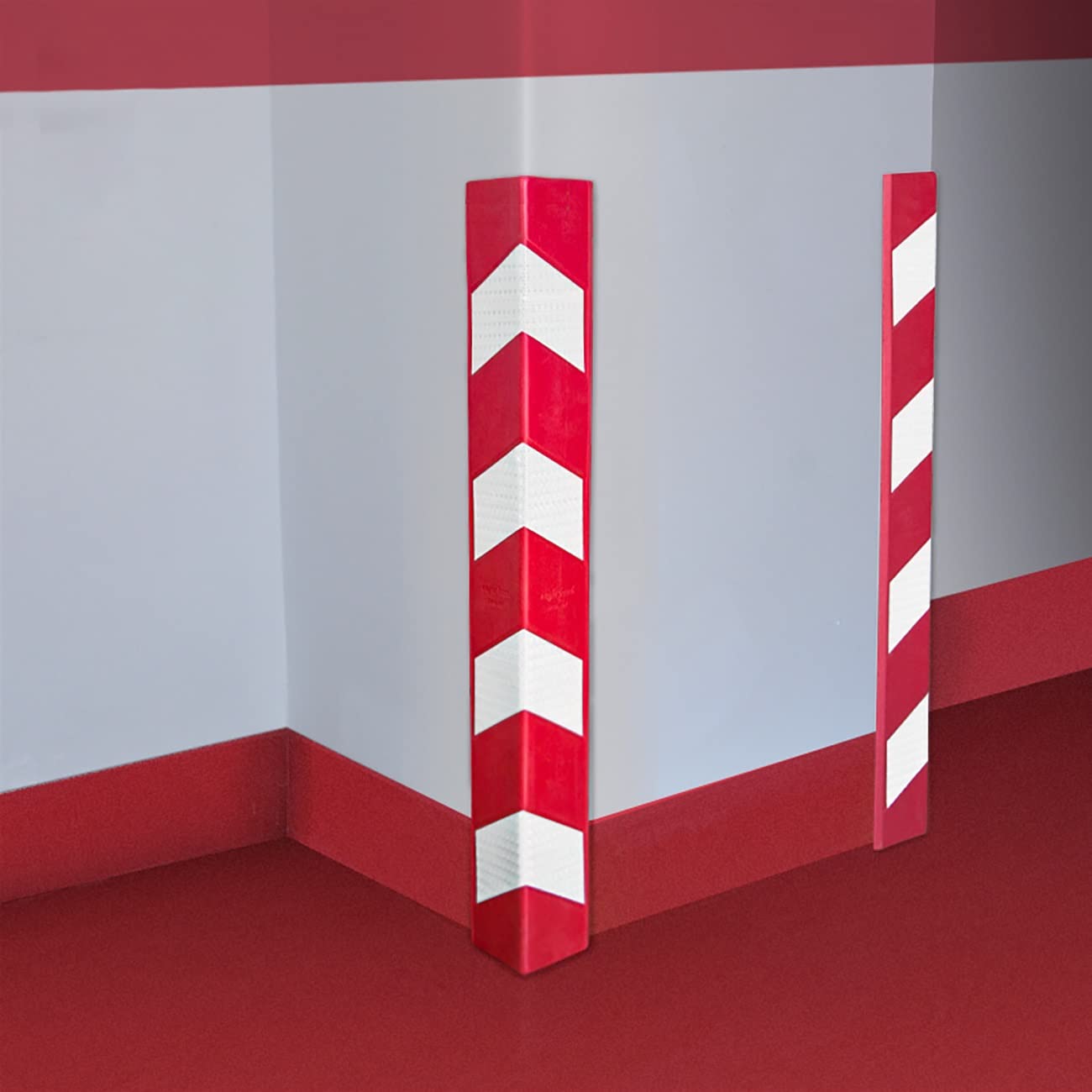 Protector de pared reflectante para garaje, protector de columna de esquina de espuma EVA para estacionamiento, acolchado de pared de protección integral autoadhesivo (color: azul)