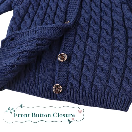 Baby Girls Sweater Toddler Knit Cardigan Kids Long Sleeve Cardigan Infant Crewneck Coat Fall Winter4