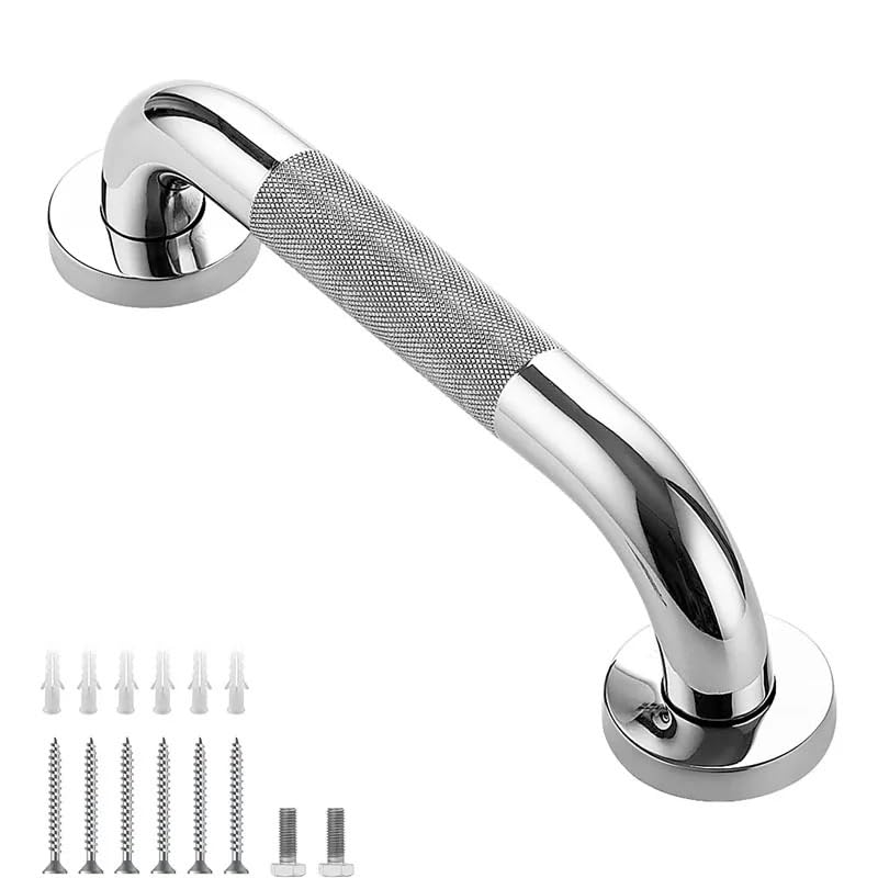 Asidero Ducha,Asidero Baño Bañera de baño, pasamanos for inodoro, agarre de acero inoxidable en relieve, 400/500Mm, antideslizante, soporte de seguridad for ducha, toallero Agarraderas Baño para Mayor