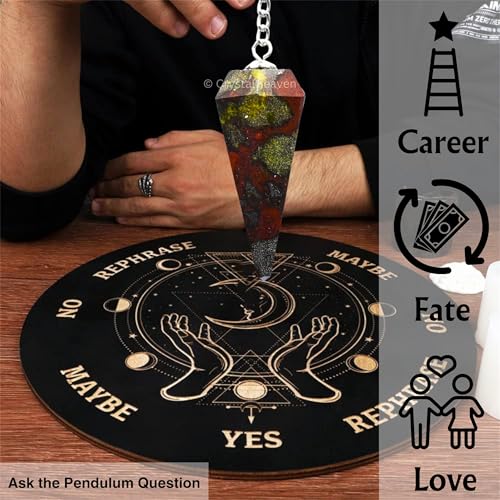 Image of Certified Dragon Bloodstone Pendulum Dowsing Tool - Natural Crystal Pendulum for Spiritual Guidance - Premium Dowser Pendulum for Accurate Divination and Energy Healing - Perfect for Energy Healing and Chakra Balancing - Handcrafted with Precision and Elegance