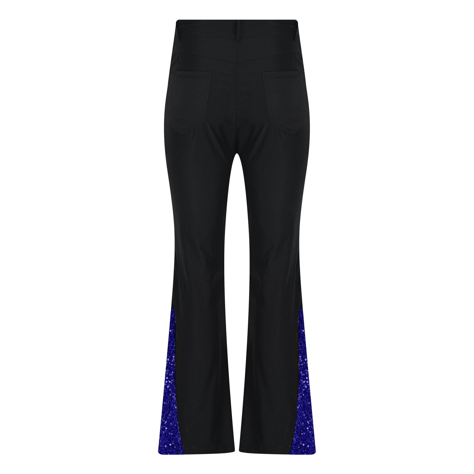 Pantalon évasé pour homme - Pantalon disco à paillettes - Tenue des années 80 - Tenue disco - Tenue disco - Costume hippie pour homme - Costume de carnaval