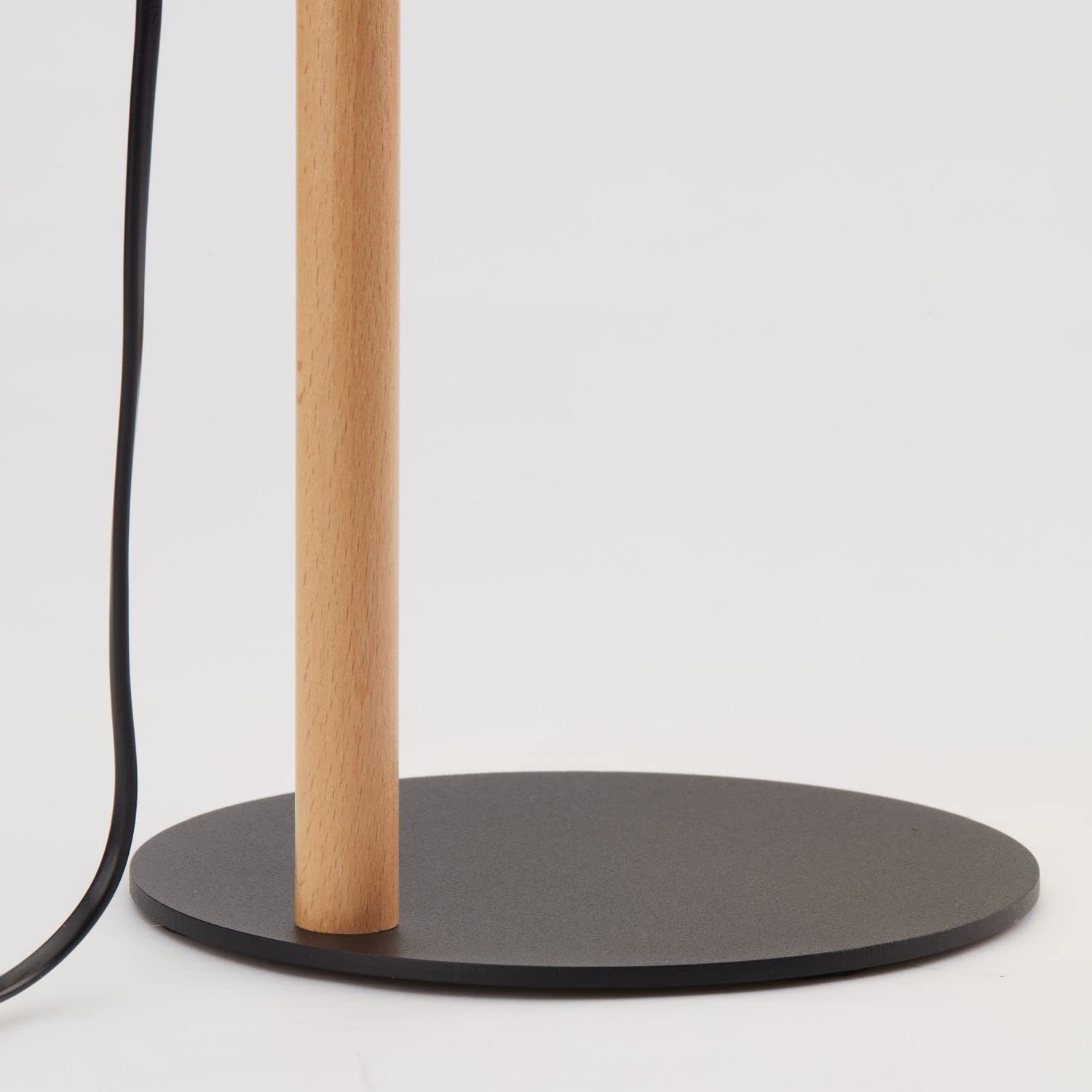 Lampada da tavolo VAIO in legno e lino grigio-marrone E27 interruttore su cavo A: 46cm camera da letto soggiorno comodino lampada da tavolo lampada da interno ufficio