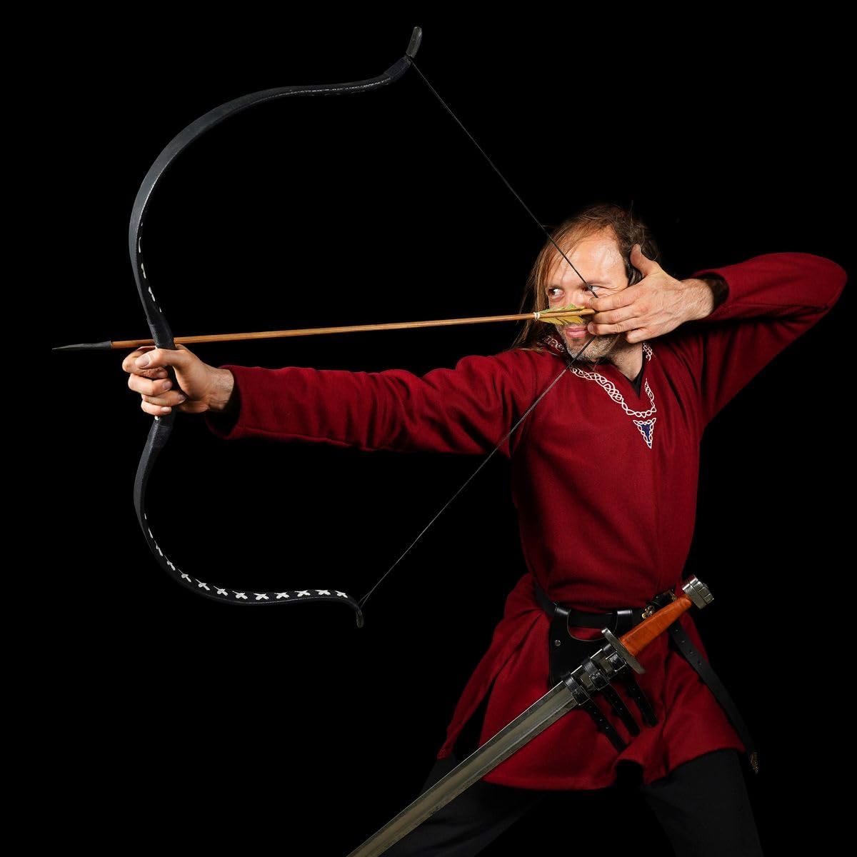 Mythrojan Medieval Sword Frog Adventurer with Leather Holder for Universal Rapier, Broadsword, Cutlass - Image 5