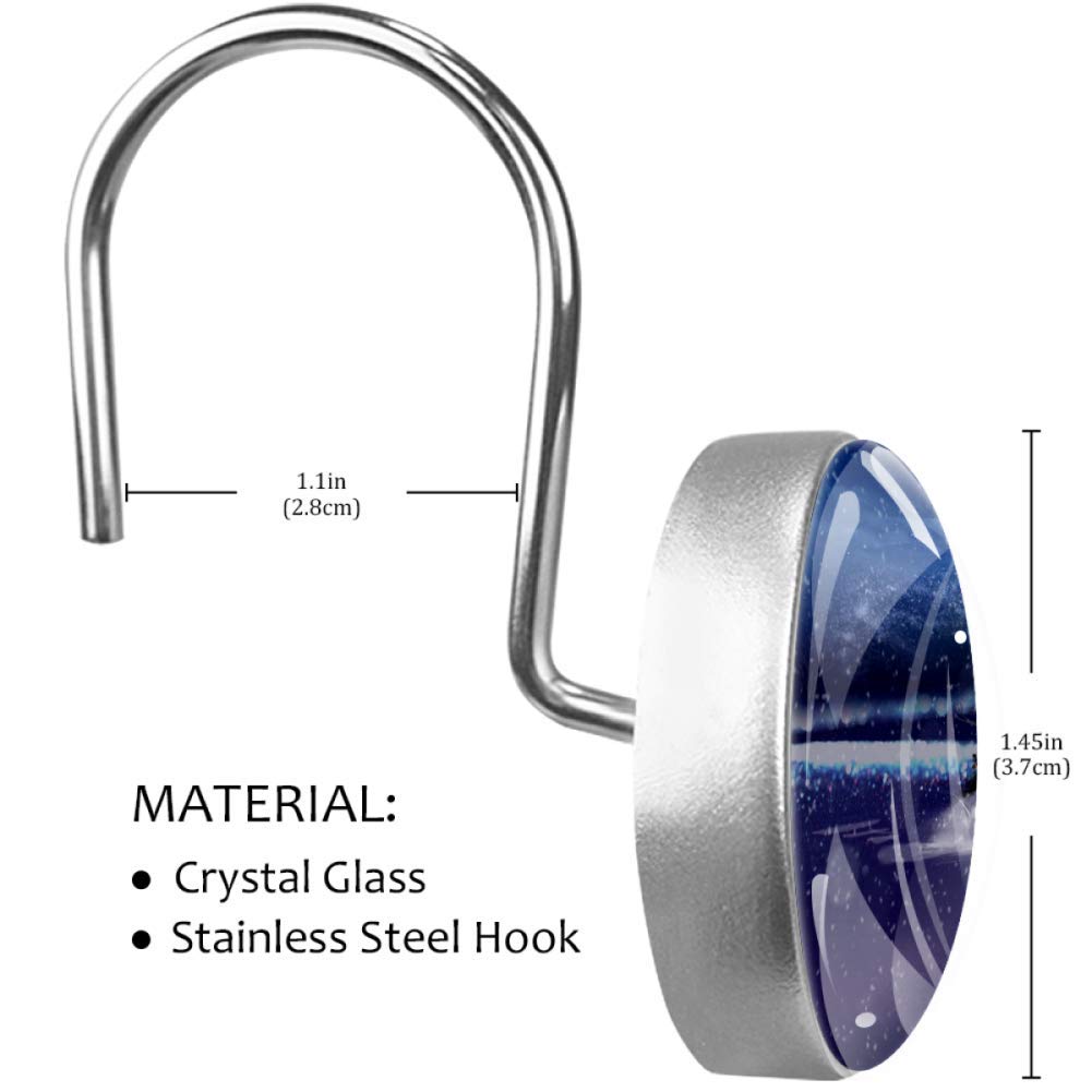 12 Dekorative Duschvorhang-Haken Im Schneemann-Design – Rostfrei, Für Standardstangen (2–30 Mm)