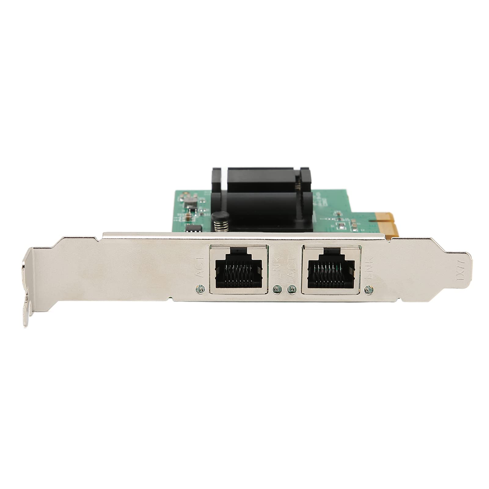 Acouto Karta Sieciowa Dwuportowy Adapter PCIE Gigabit NIC LAN 82751EB Przewodowa Karta Sieciowa Porty RJ45 Mb/s do Standardowej Sieci Wysoka zgodność z IEEE Dodaje gigabitową kartę sieciową