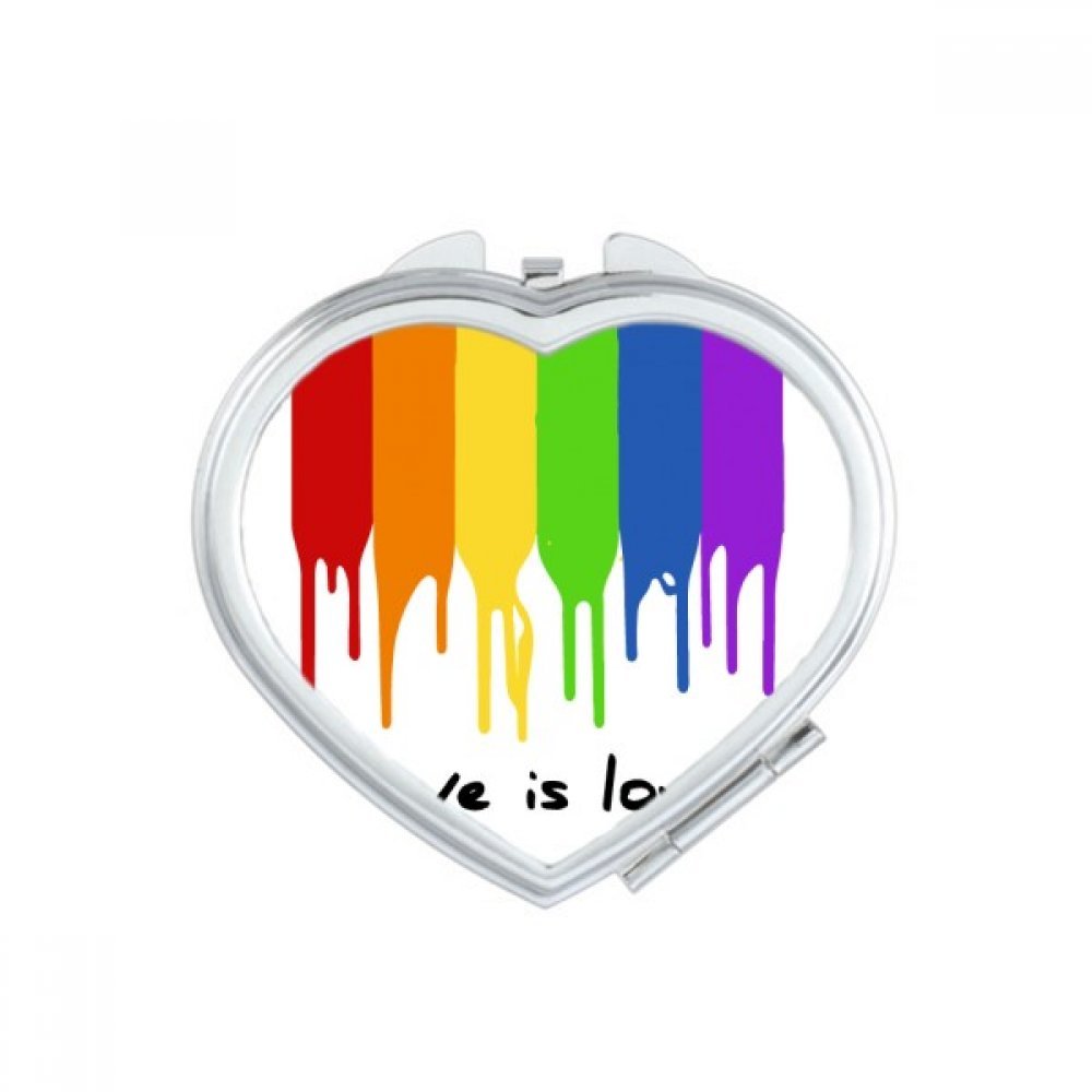 Miroir compact LGBT en forme de coeur, le petit cadeau mignon