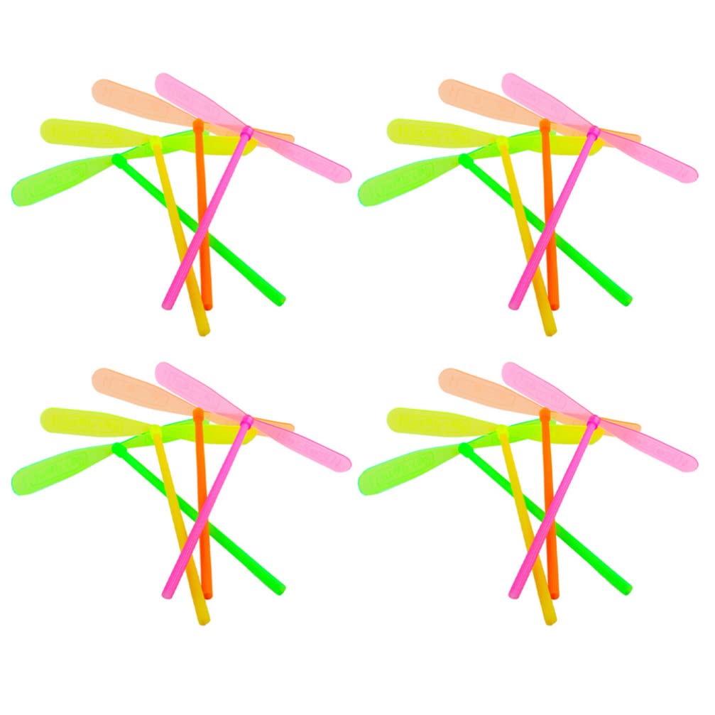 TOYANDONA 40 Pcs Hand Flying Helicopter Copter for Kids, Fairy Hand Rubs Dragonfly Toy, Outdoor Party Favors and Bag Fillers for Boys and Girls
