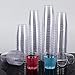 Zcaukya 100 Shot Glasses, 1oz Clear Plastic Disposable Hard Cups, Mini Cups Great Container for Sauce, Sample Tasting, Jello Shots, Pudding