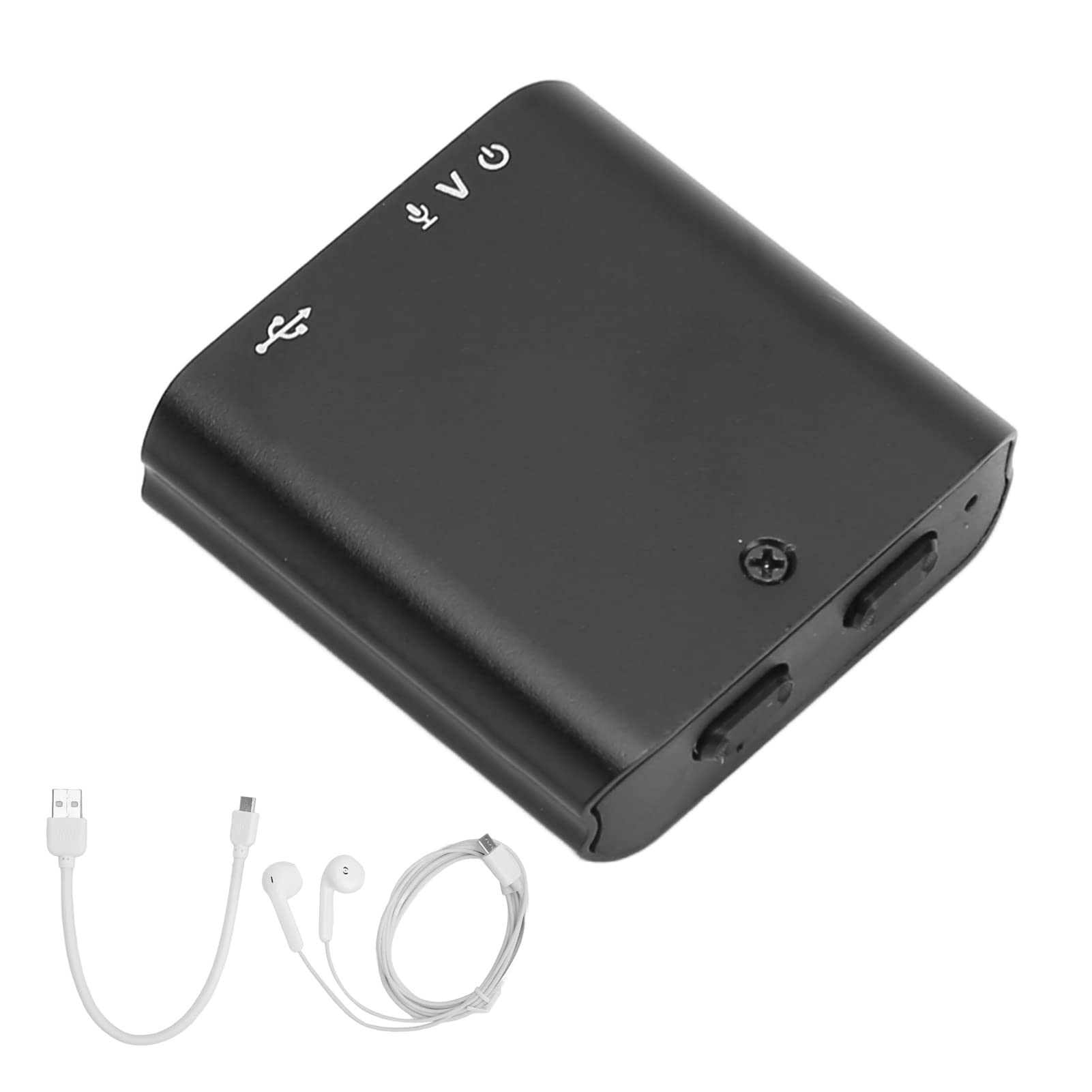 Dyktafon, Dyktafon Aktywowany Głosem, Dyktafon Z Baterią Litową 110 mAh, Dyktafon Aktywowany Głosem Na Wykłady, Spotkania, Automatyczne Zapisywanie, Redukcja Szumów W Wysokiej (32 GB)