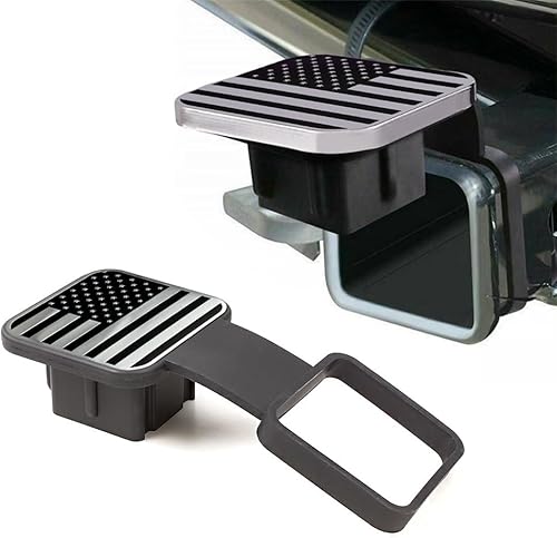 Miytsya 1 tapón antipolvo para cubierta de remolque, receptor cuadrado de 2 pulgadas, cubierta protectora de bandera estadounidense, cubierta de