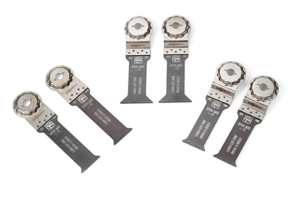 FEIN Best of E-Cut StarlockMax Wood & Metal 6 Extra Long Blades for deep cuts in Wood and Metal with StarlockMax Mount Compatible with FEIN Multifunction Tools with StarlockMax Fitting
