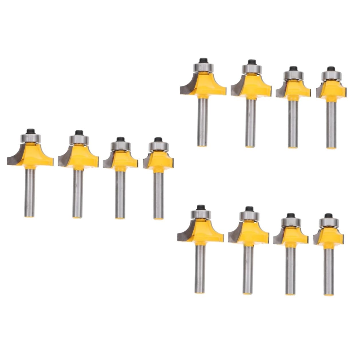 HOMSFOU 12pezzi Frese Per Router Con Teste Di Fresatura Per Lavorazione Del Utensili Per Arrotondare Bordi e Rifinire Angoli Accessori Per Falegnameria Professionale