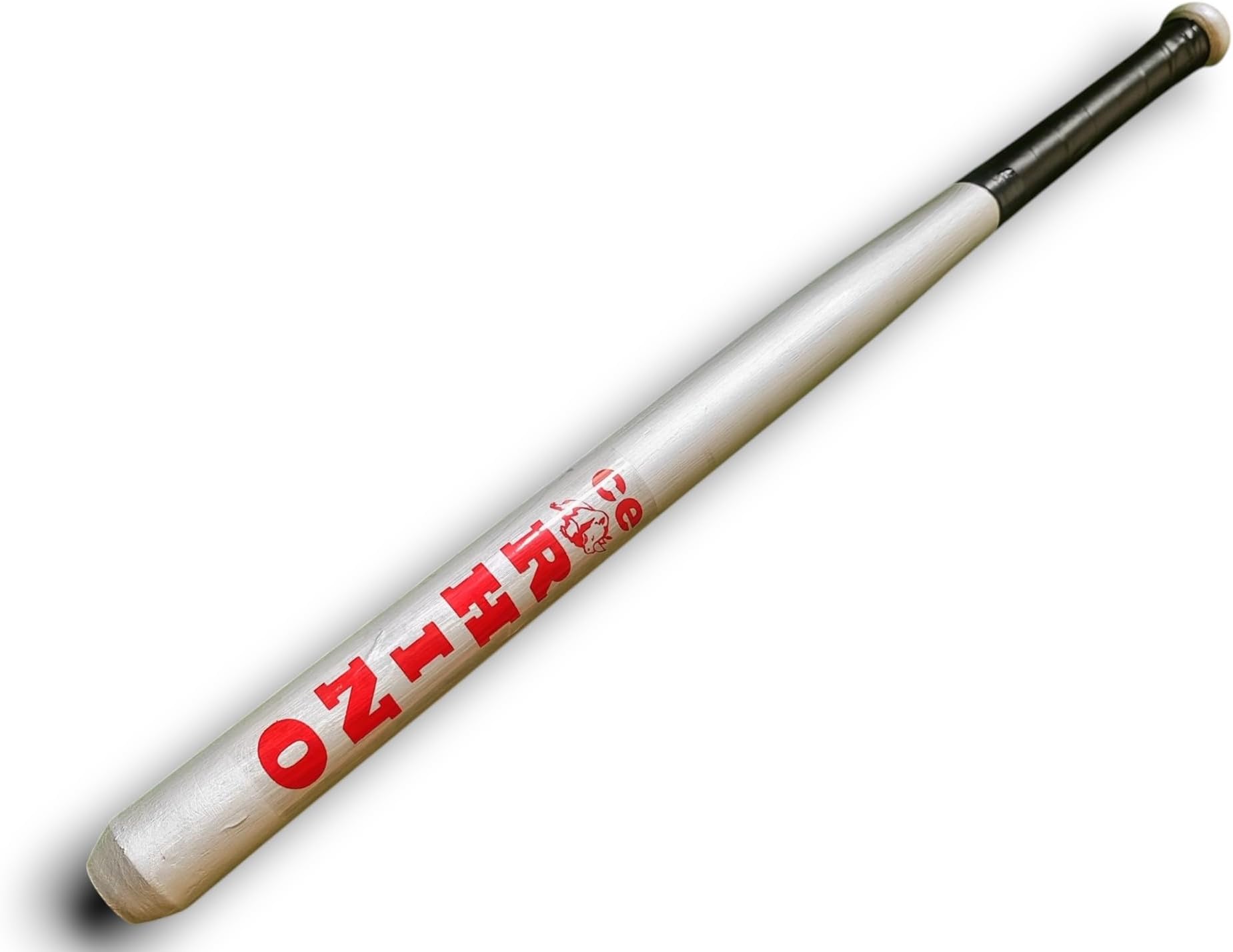 CE Rhino Match Wooden Painted Baseball Bat with Grip (Full Size, Sliver Colour)