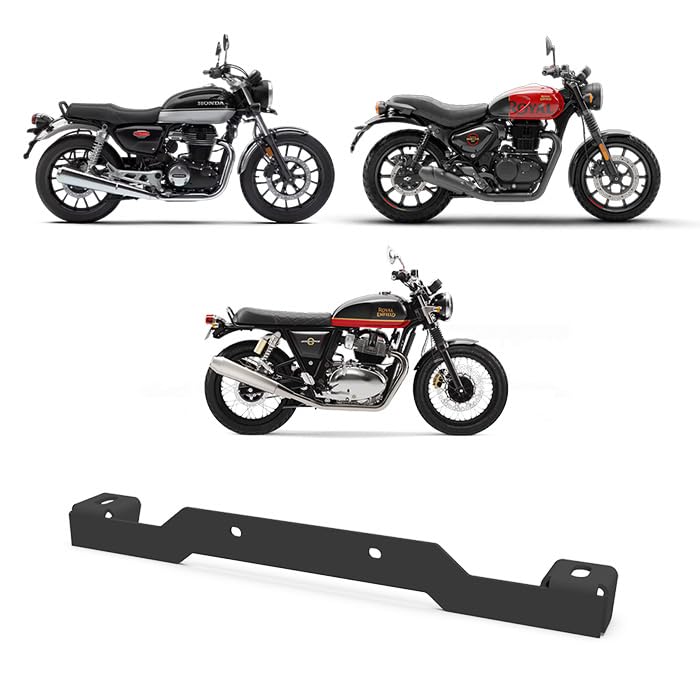 Image of Fog Lamp Mount Compatible with RE Bullet | Hunter 350 | Interceptor 650 | GT 650 | Honda H'Ness CB350 | Yamaha FZ (Black) (Pack of 1)