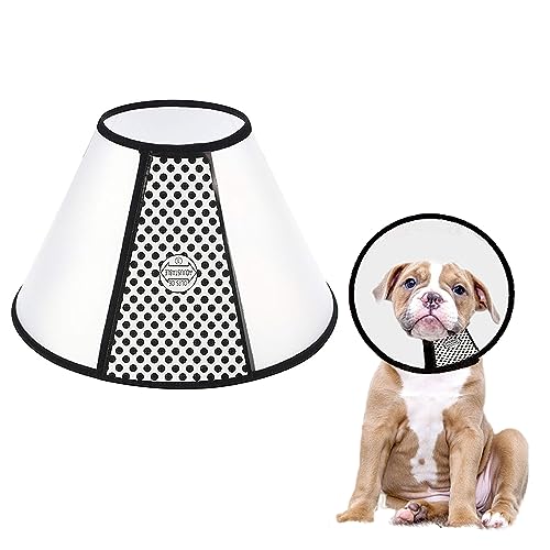 WYFCR Pet Cone Recovery, Large Dog Adjustable Elizabeth Recovery Protective Collar, Anti-Bite Lick Safety Neck Cover