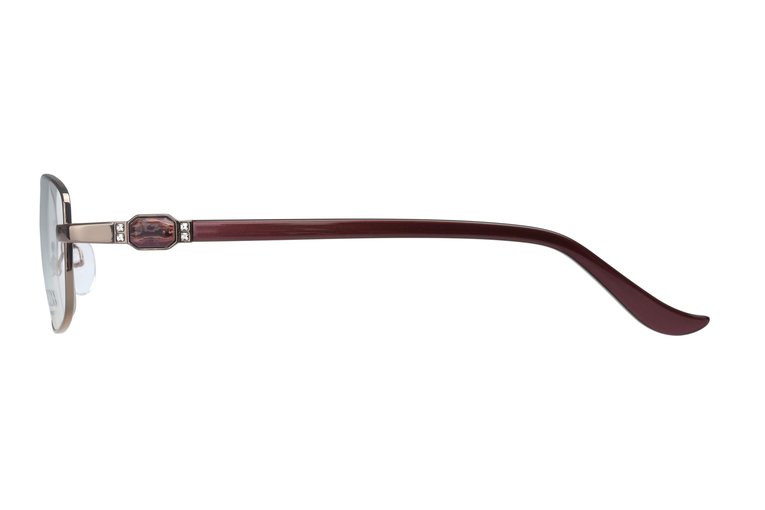Puccini Brille mit Sehstärke für Damen optional mit Sonnenbrillentönung oder Blaulichtfilter, Oval, gefertigt aus Metall (inklusive Brillenetui)