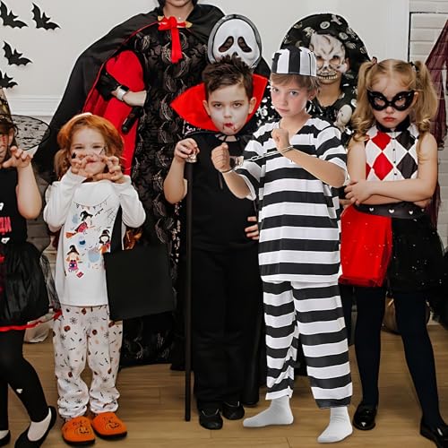 Disfraz prisionero infantil a rayas clásico 7 piezas miniatura 4