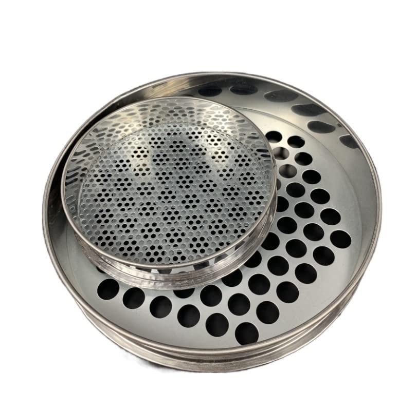 Setaccio In Acciaio Inox 304 - Diametro 20.3 Cm, Maglia 1 Mm Per Test Di Laboratorio