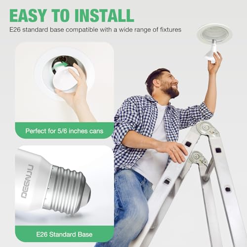 Degnju JZ-MGBR30 12 Pack Br30 Led Recessed Light Bulb, Dimmable Indoor Flood Light Bulbs Cri80 7W Equivalent 65W 2700K Soft White 650 Lumens thumb #3
