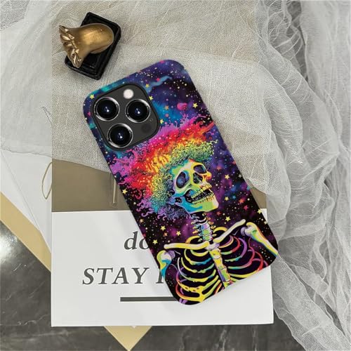 Coque iPhone 13 Pro crâne arc-en-ciel en silicone antichoc - 6