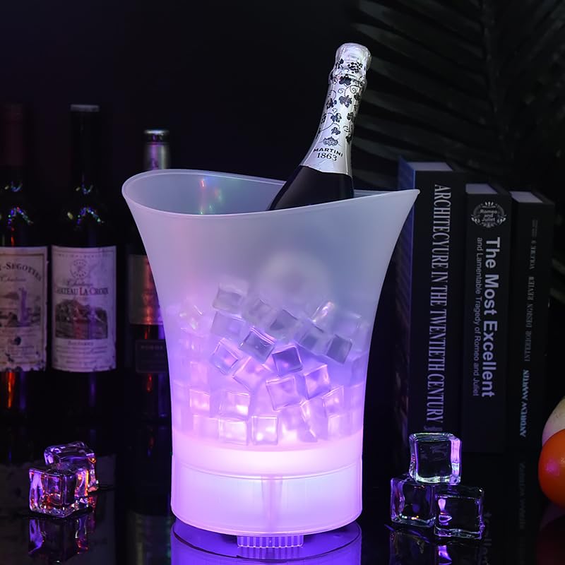 YOBANSA 8L Acrylique Grand Seau à Glace, Seaux à Champagne Seau à