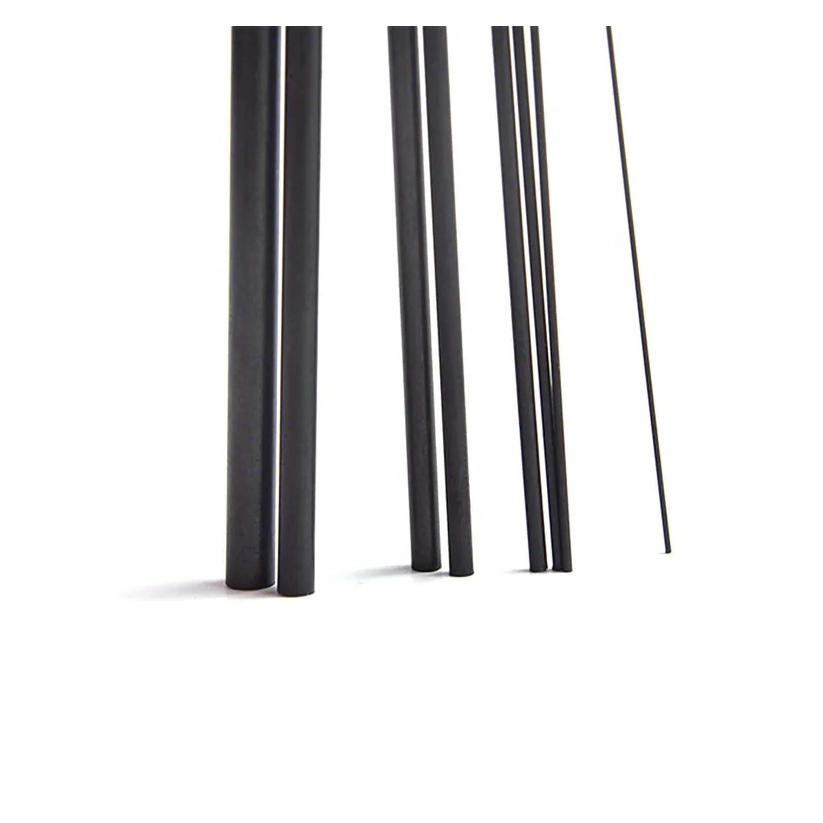 10 Stück Kohlefaserstäbe, 1000 mm Länge und Durchmesser 0,5 mm - 7 mm, rund, massiver Kohlefaserstab zur Befestigung und Verstärkung(2.5x1000mm 10pcs)