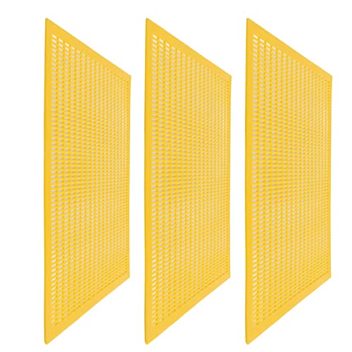 3pcs Bee Queen Queen Protect Excluder mit Gitternetzdesign für Effiziente Imkerei - Kunststoff -Trennwerkzeug aus Kunststoff in Gelb für Honigsammlung und Queen -Isolation