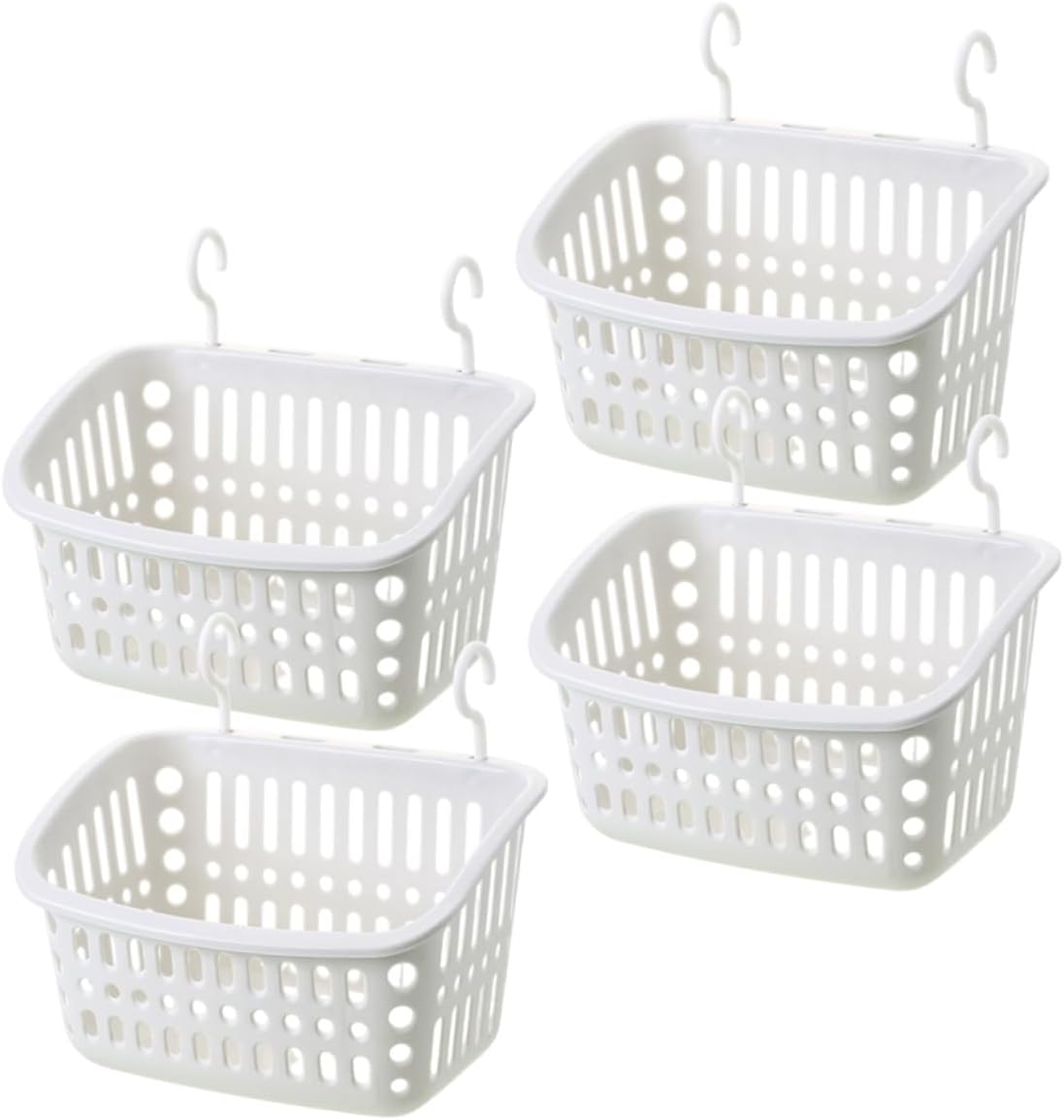 4pcs Hamster Hammock Bed Hanging Cage Basket Small Pet House Storage Basket Large Rectangle Gray White for Hamsters Guinea Pigs Rats Cage Accessories