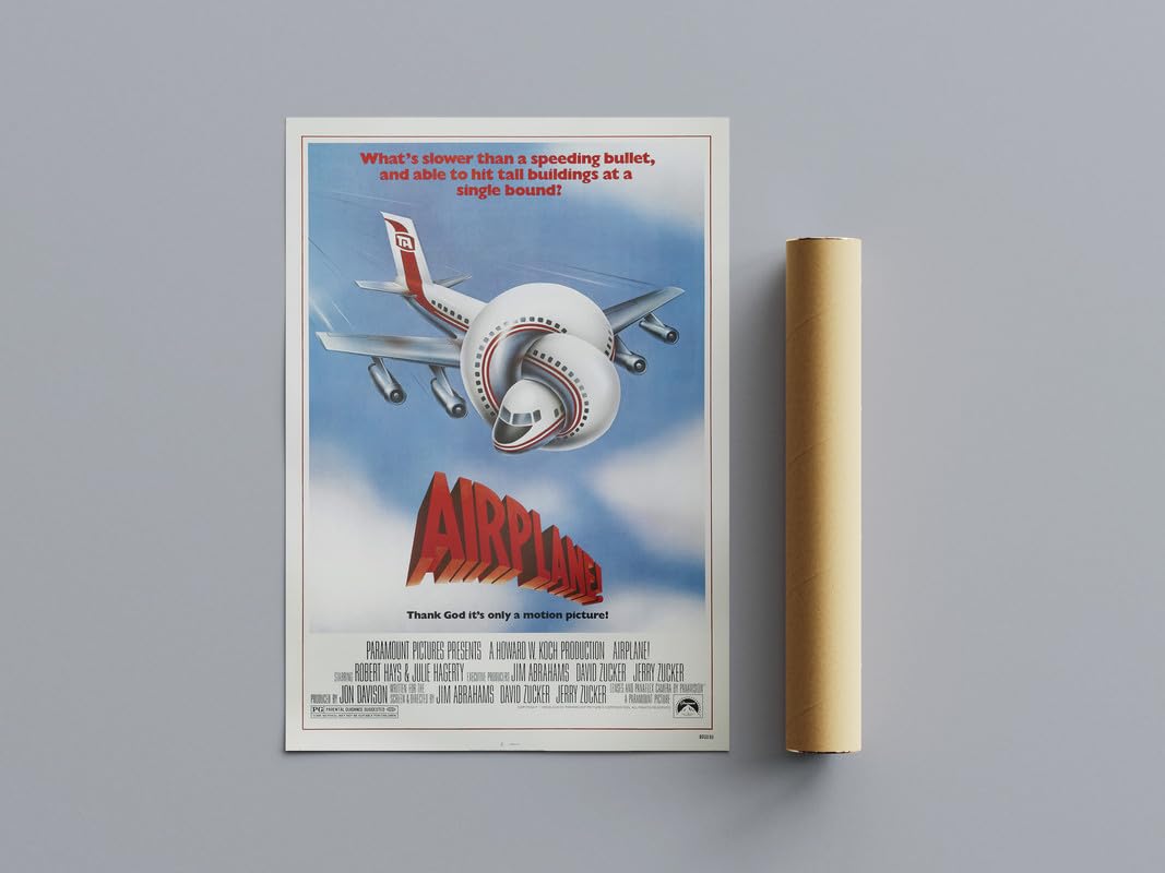 Pixie Posters Multi Colour 80S Classic Movie Posters Airplane Wall Art (A3 Size 29.7Cmx42cm)