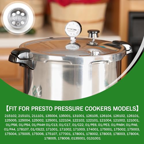 HASANBAR 2 Pack Pressure Canner/Cooker Parts for Presto, Replacement Part Air Vent Cover/Lock, 23Quart 409A 16QT Silver