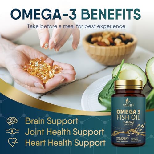 Nature'S Nutrition NNOMEGA3FISHOILPARENT Triple Strength Omega 3 Fish Oil 2400 Mg Softgels, Nature'S Fish Oil Supplements thumb #5
