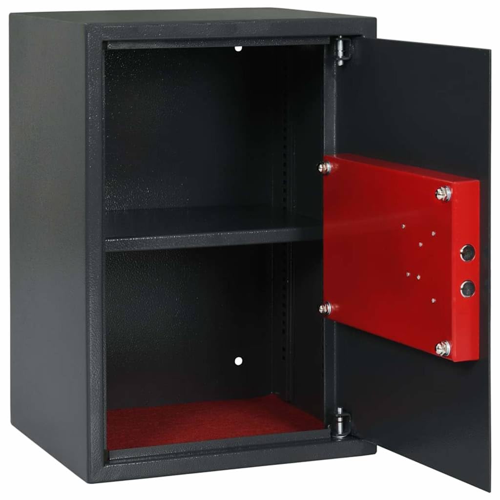 Caja Fuerte con Cerradura Gris Oscuro 35 x 31 x 50 cm Acero,Casa y jardín,Seguridad empresarial y del hogar,Cajas Fuertes,15.02kg-42011316