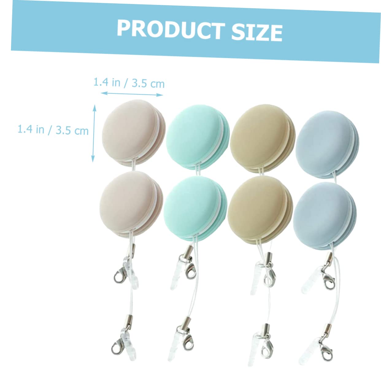 40 Pièces Essuie-glace De Téléphone Nettoyeur D'écran Macron Tampon De Nettoyage D'écran Macarons Lingettes Nettoyantes Pour Écran Pour Écran Propre Pendentif Pp+silicone