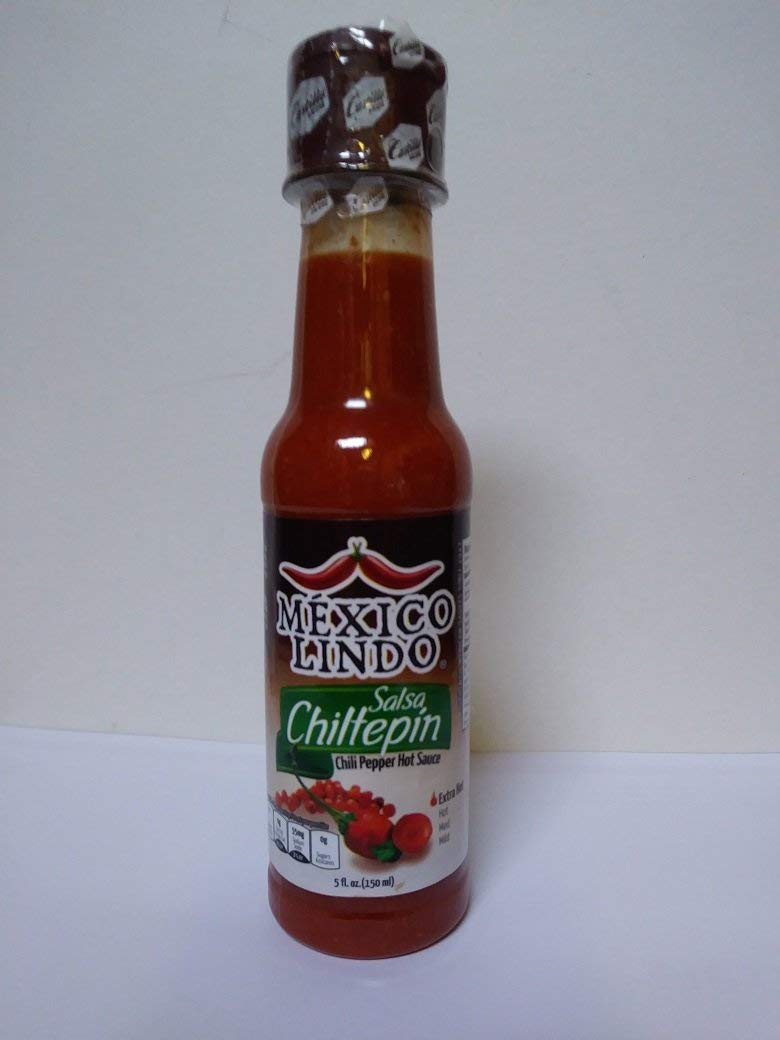 MEXICO LINDO SALSA CHILTEPIN Chili Pepper Hot Sauce, 5 fl. oz. (150ml)