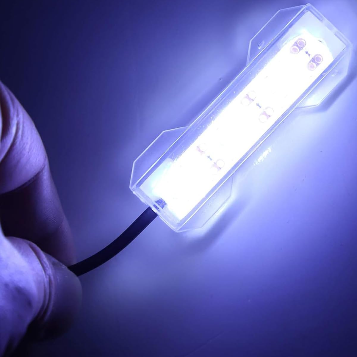 Kodrily Soft LED Aquarium Plant Light, 5V 0.6W USB 2.0 Mini Aquarium Lamp, LED Desktop Fish Tank Light with 3.28ft Cable, White Lighting Small Water