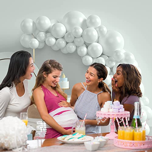 Image of Party Propz White Balloons for Decoration - Pack of 100 Pcs Pastel White Balloon | Metallic Balloon for Decorations | Balloons For Birthday | Anniversary Decoration Items (Latex)