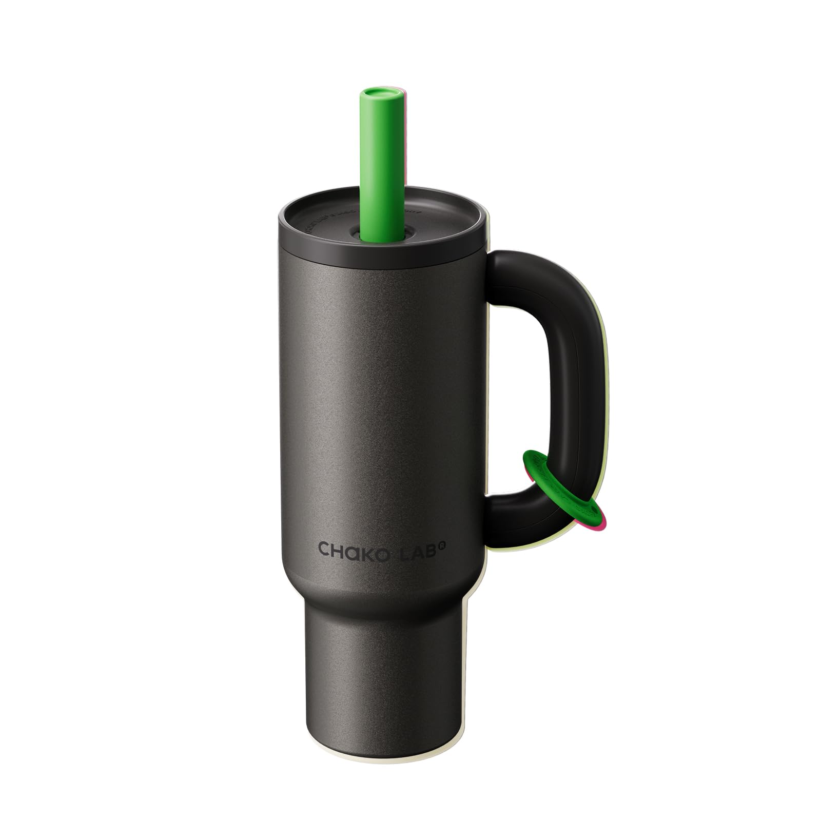 CHAKO LAB BaWang Insulated Tumbler | Tumbler with Handle and Straw 33oz | Cup Holder Friendly for Travel | Leakproof Water Bottle | BPA-Free | Midnight — image 1