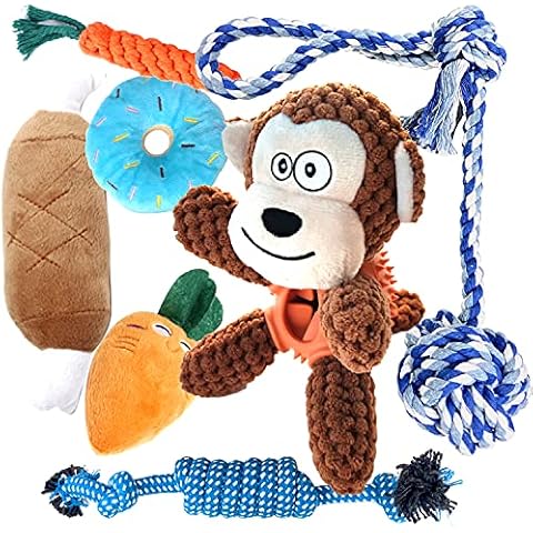TNFUU Hundespielzeug Hunde Spielsachen Intelligenz, Dog Toys für kleine & mittelgroße Hunde, 7-teiliges Hundespielzeug Set, Welpenspielzeug Kauspielzeug für Hunde 100% natürliche Baumwolle Cover