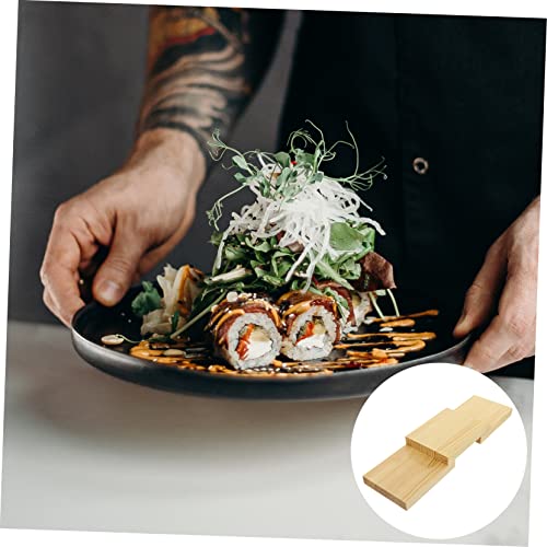 Plato creativo para sushi con almacenamiento de madera miniatura 5